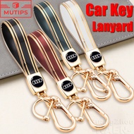 Audi Car Key Keychain TPU Soft Rubber Key Lanyard Car Logo Key Ring For A3 8l 8Y A1 Q5 TT mk2 A5 A4 