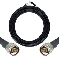 Bolton400 50-ohm N-Male to N-Male Black Coax Cable - Low Loss Coaxial LMR400 Spec (30ft N-Male to N-