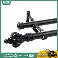 Thickened curtain rod mute curtain track with curtain accessories single rod double rod curtain rod