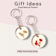 GANTUNGAN Resin Art Dried Flower Keychain - Accessories l Flower l Gift l Souvenir Decoration l Keyc