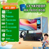COMSET + MONITOR/ BONMECOM2 ครบเซ็ตพร้อมจอ/ CPU I7 14700F/ RX 7600 8GB