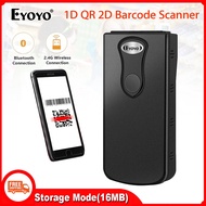 Eyoyo 1D 2D Barcode Scanner 2.4G Wireless Bluetooth QR Code Reader CCD Screen Scanner PDF417 Data Ma