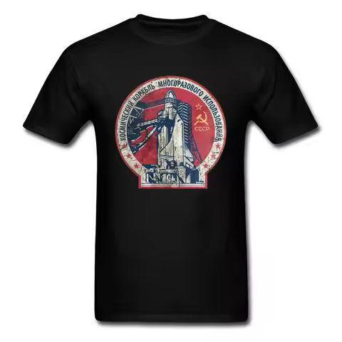 Russia CCCP T-Shirt Men Cotton Top Space Plan Soviet Cosmonaut 1961 TShirt Male Tshirt USSR Yuri Gag