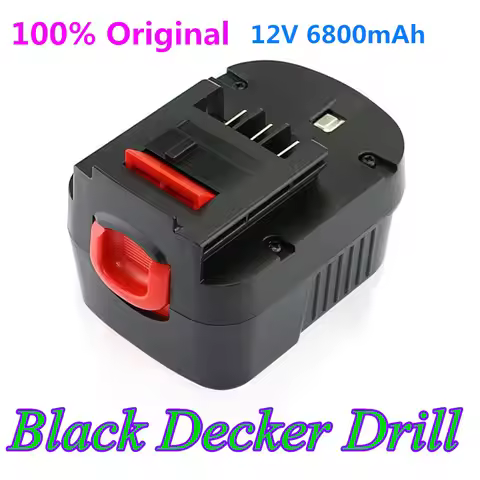 12V 6800mah RechargeableTool Battery forBlack&Decker A12 A12EX FSB12 FS120B A1712 HP12K HP12 Ni-MH R