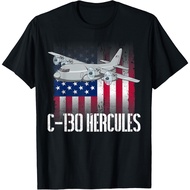 The Salty Veteran C-130 Hercules  Military Airplane T-Shirt
