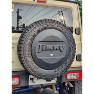 Shark Spare Tire cover for Jimny JB74 - Textured Black (15-17 inch rims)