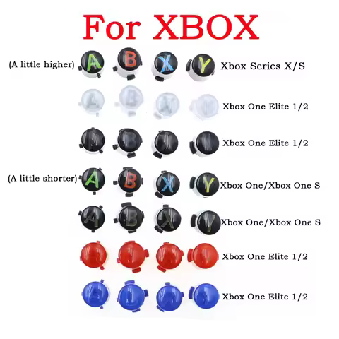 1Set Replacement ABXY Button Kit For Xbox One/Xbox One S / Xbox One Elite 1/2 Controller A B X Y But