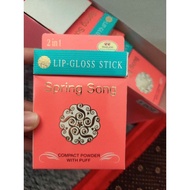bedak compact powder spring song (free lip gloss stick)