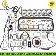For Hino J08 J08E Engine Overhaul Gasket Seal Kit Repair Kit, Compatible with KOBELCO SK200-6 SK300-