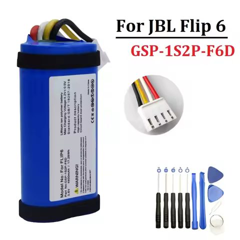 4800mAh Battery For JBL Flip 6 Flip6 GSP-1S2P-F6D Wireless Bluetooth Speaker batteria Replacement