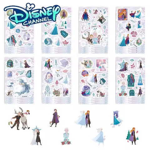 Disney 8pcs Frozen 2 stickers diary laptop luggage skateboard cartoon stickers fun classic gift deco