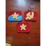 Party flag and Vietnamese flag keychain Combo