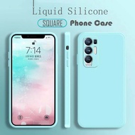 Square Liquid Silicone Case For OPPO A3S A5 A9 2020 A9X A8 A31 F11 Original Luxury Solid Color Soft Cover