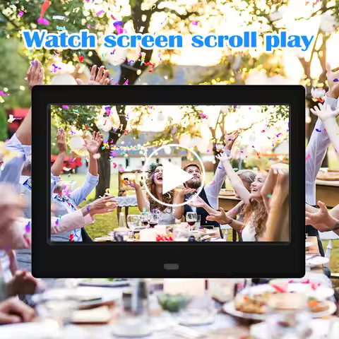 7inch HD LED Digital Photo Frame Clock Calendar Video Player Support USB/MMC/SD/MS Card 800*480 MP3 