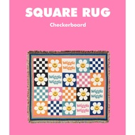 Wiggle Wiggle Square Rug - Checkerboard