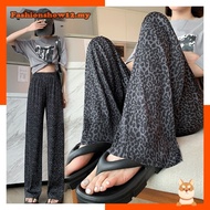 Ice Silk Baggy Flowy Pants Women Tie Dye Straight Cut Wide Leg Loose Casual High Waist Slack Pants W