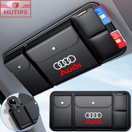 Audi Car Sun Visor Storage Bag Multi Function Glasses Clip Sunshade Partition Organizer For A3 8l A1