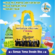 BTS CUSTOM BIRTHDAY SOUVENIR BAG PREMIUM SOUVENIR BAG FREE/ DESIGN BONUS CHILDREN'S PHOTO/ CUTE BTS 