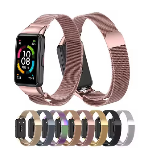 Magnetic Loop Strap For Huawei Band 6/6 Pro huawei band6 Smartwatch correa Metal Stainless Steel bra