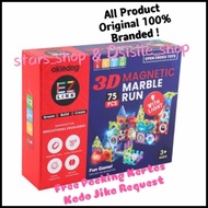 Okiedog Ezlink 3D Magnetic Marble Run With Light 75pcs Original