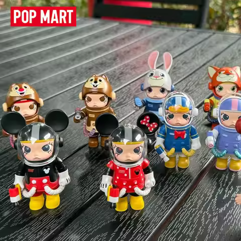 In Stock Authentic POP MART Mickey & Minnie Mega Space Molly 100% Blind Box Collectible Cute Hanging