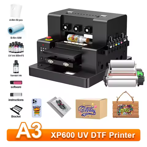 A3 XP600 UV Printer A3 UV DTF Printer Flatbed Printer For Acrylic Metal Phone Case Plastic Sticker P