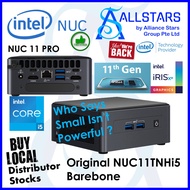 (ALLSTARS : We are Back PROMO) Intel NUC11TNHi5 / NUC11TNH / TNHi5 NUC Mini PC Barebone (Intel Core i5-1135G7 / HDMI 2.0b x2; 2x DP 1.4a and USB-C via Thunderbolt / Front: 2x USB 3.2, Rear: 2x USB 4 (type C), 1x USB 3.2, 1x USB 2.0 / WIFI6 + BT5.0) NUC i5