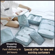 7Pcs/ Set Foldable Zip Lock Travel Organizer Bags Suitcase Waterproof Storage Bag Set Portable