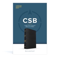 CSB Large Print Compact Reference Bible, Black Leathertouch