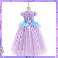 ❤️Girls Princess Cosplay Mermaid Cinderella Rapunzel pakaian kanak-kanak kostum pakaian mewah mewah 