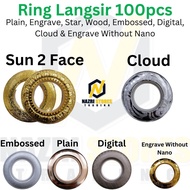 Curtain Ring - Ring Langsir - Eyelet 100pcs - With nano and without nano