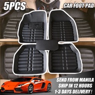 5pcs car floor mats Universal pu leather car auto floor mats Front&amp;Rear carens floor mats rub