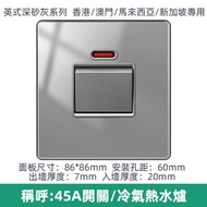 Ổ Cắm Điện Kiểu Anh Bằng Nhựa Thủy Tinh Hữu Cơ Gương Mặt Phong Cách Scandinavia Màu Xám Crystal Acry