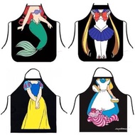 迪士尼公主 圍裙 家居 日用品 廚房 清潔 禮物 防水 防油 公仔 美人魚 小魚仙 ariel 美少女戰士 sailor moon 白雪公主 snow white 愛麗絲 alice 妙妙貓