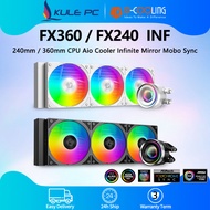 ID cooling FX360 INF FX240 INF ARGB CPU Aio Cooler Black / White 360mm 240mm CPU Liquid Cooler Infin