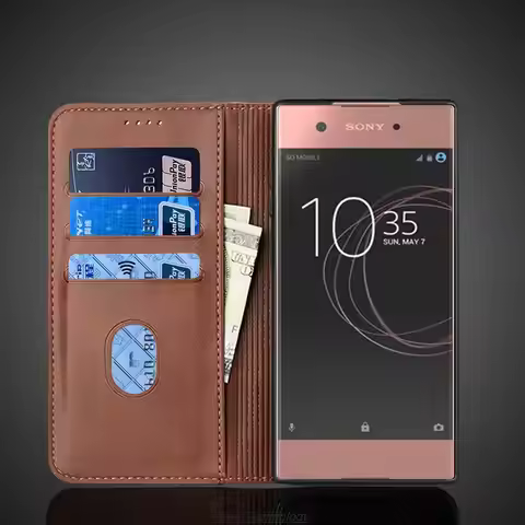 Magnetic attraction Leather Case for Sony Xperia XA1 / XA1 Dual 5.0" Holster Flip Cover Case Wallet 