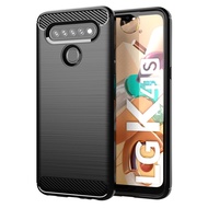 LG Phone Case for LG K41S K51S K61 G8X V50S V60 V50 Wiredrawing Soft TPU Cover Carbon Fiber Style Ph