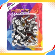 Original HENG Body Fairing Screw Set for Yamaha Sniper 155 - White Gold Bolts (20pcs)