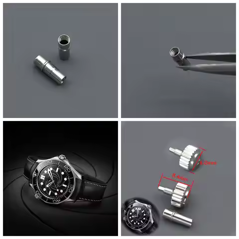 6.0mm Watch Crown With Tube For OMG SEAMASTER 300 Watch Series Replacement Accessories Customized pa