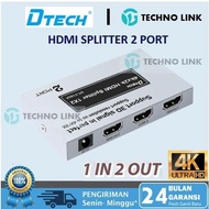 DTECH HDMI SPLITTER 2 PORT RESOLUTION 4K 1 INPUT 2 OUTPUT/