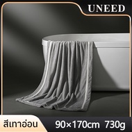 UNEED ผ้าเช็ดตัวสำหรับผู้ชาย ขนาดใหญ่ คุณสมบัติต่อต้านเเบคทีเรีย เเละดูดซึมซับน้ำได้ดี เเห้งเร็ว ผ้า