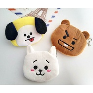 BTS New Zipper Wallet Plush Coin Bag Mobile Phone Bag Cute Coin Purse Coin Bag