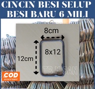Cincin besi cor bangunan / ring besi 8x12 / besi cincin beton 6 mili / ring besi 8x12 6 mili / ring 