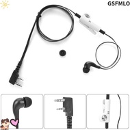 GSFMLO Earphone PTT Mic, Two Way Radio 2 Way Earpiece, 2 Pin ABS Walkie Talkie Earphones for Kenwood