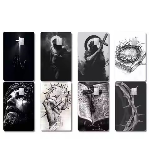 Son Of God Jesus Cross Holy Light Anime Front Cover Film Sticker Skin For Credit Debit Card Small La