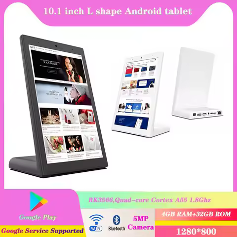 10.1 Inch L-Shape Desktop Tablet Vertical Screen Kiosk Android 11 tablet Touch Screen Display Restau
