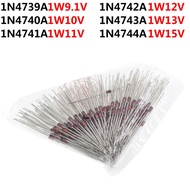250PCS 1W 1n4744a 1n4733a 1n4747a 1n4753a 1n4754a 3v 3.3v 4.7v 12v 15v 20v 22v 24v 30v 33v 43-47V al