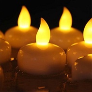 Waterproof Flameless Floating Tealight Candles / Warm Yellow Battery Flickering LED Tea Lights  Creative LED Candle / Long Lasting Battery Operated Fake Candles Light