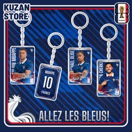 GANTUNGAN France Keychain France World Cup 2026 Acrylic 2-Sided Exclusive Design (Mbappé, Olise, Dem