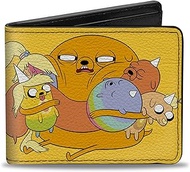 Cartoon Network Bi-Fold Wallet with Standard Billfold and Card Slots, Adventure Time Jake and Pups W